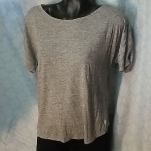 Victoria Secret angel grey open back crop top tee